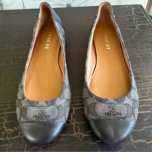 Coach Black and Gray Flats